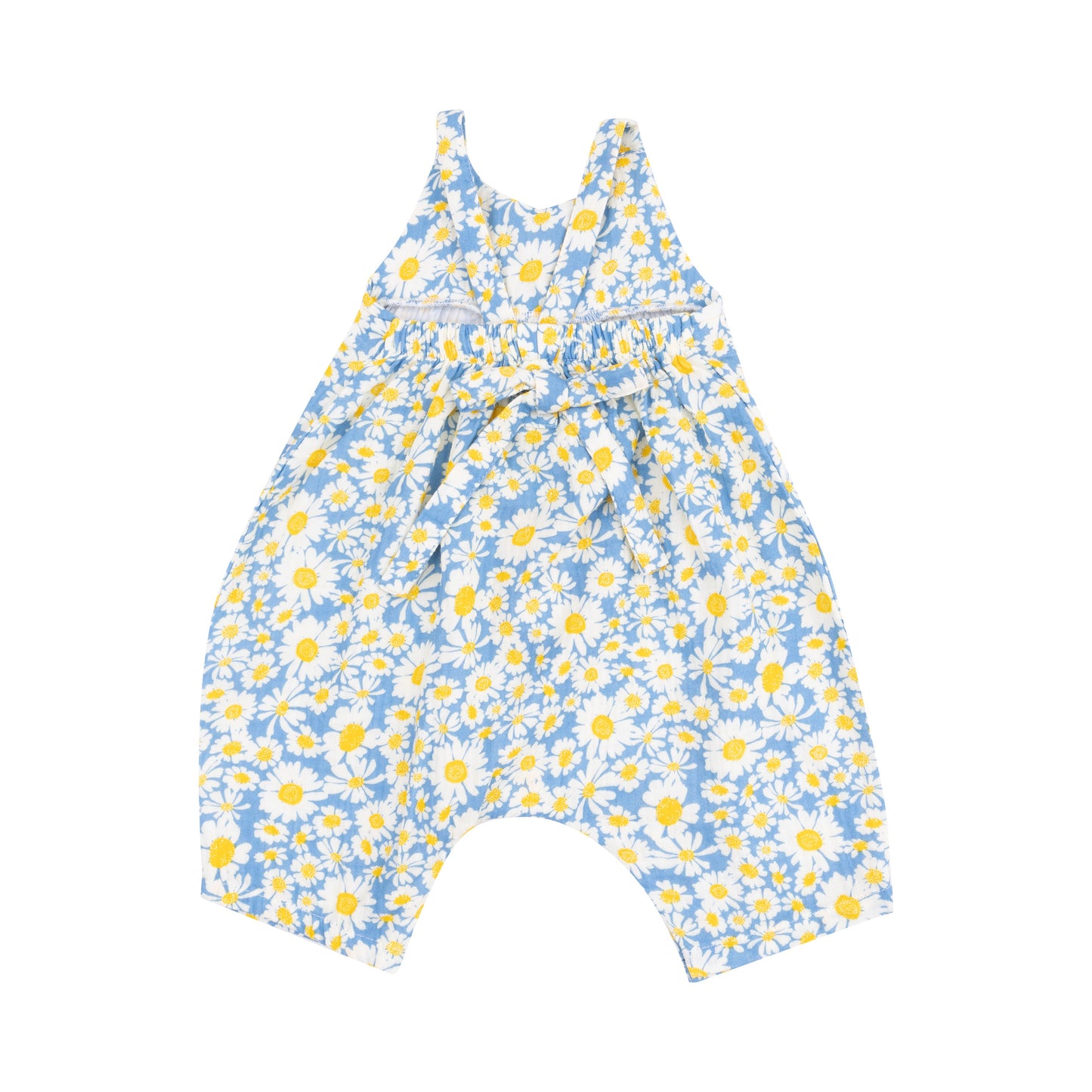 Tie Back Romper- Shasta Daisy
