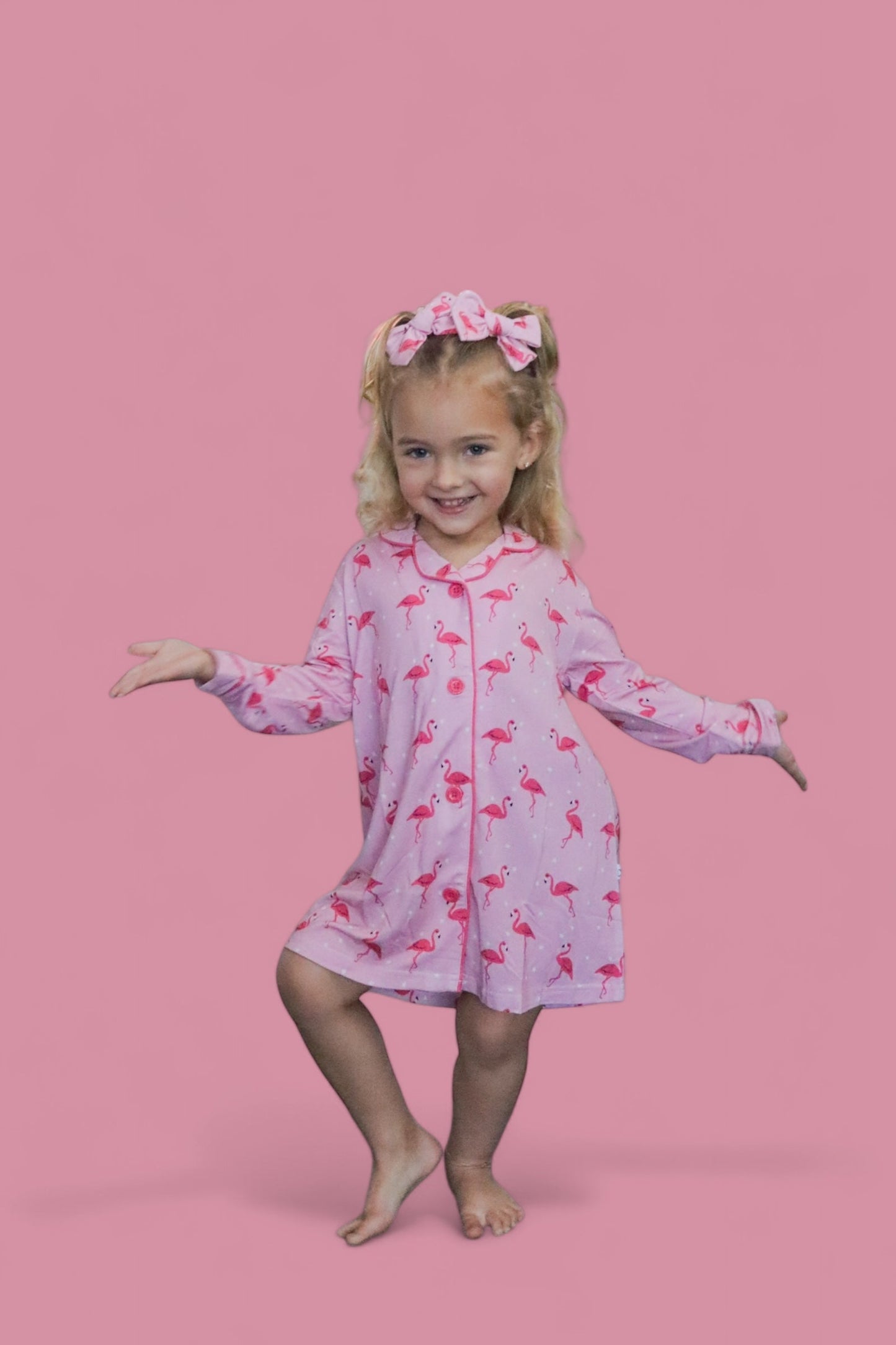 FLOCKING FLAMINGOS GIRL'S DREAM GOWN