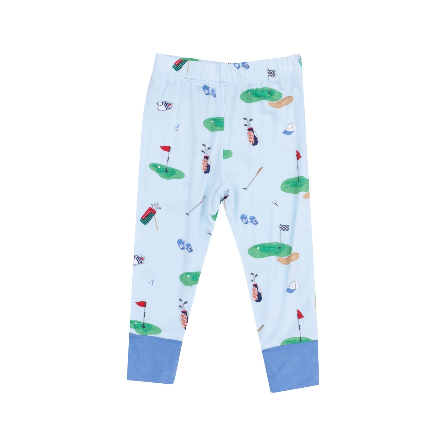 Short Sleeve Loungewear Set - Golf Things Blue
