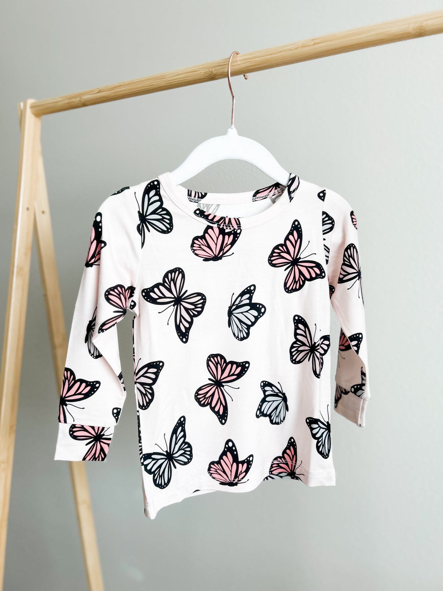 Butterfly Two Piece Bamboo Pajama Set
