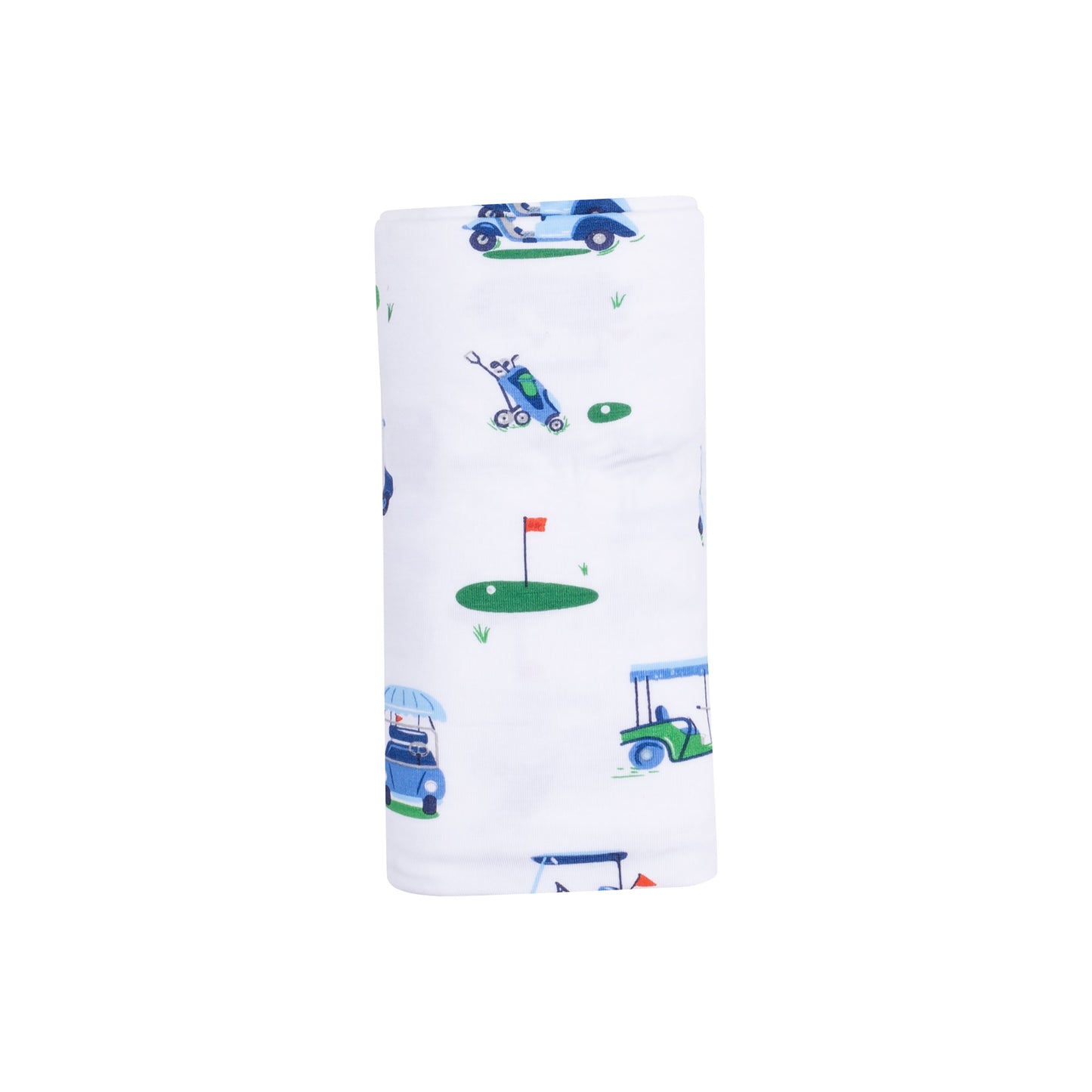 Swaddle Blanket - Vintage Golf Carts Blue