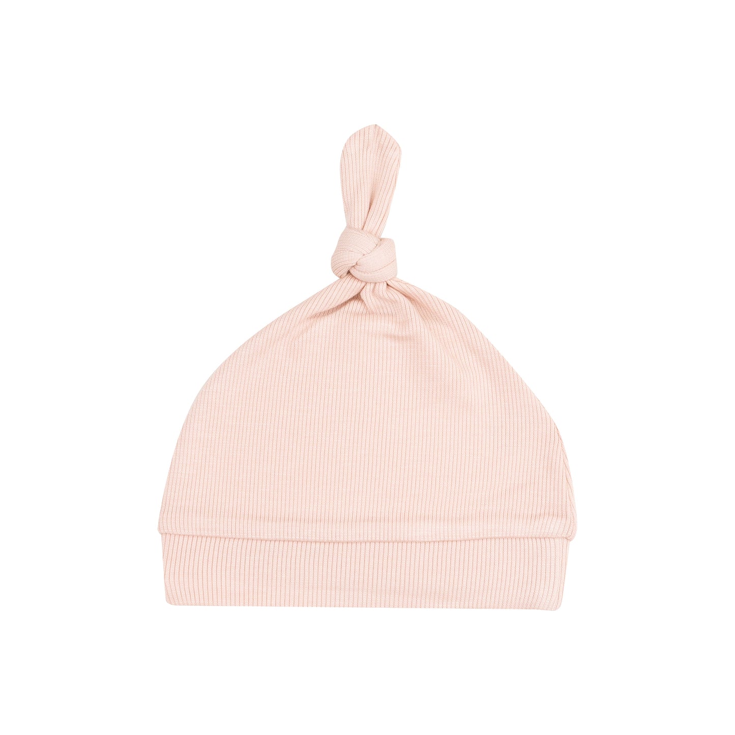 Knotted Hat - Solid Rose Smoke Ribbed