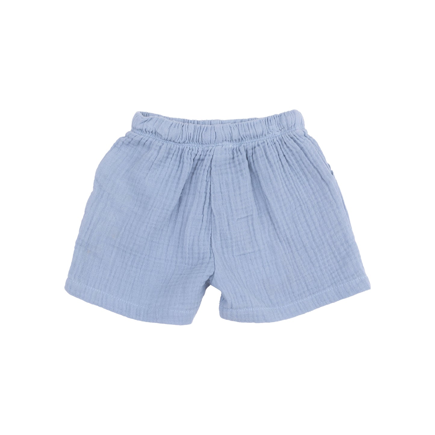 Crew Neck Tee with Pocket + Muslin Short - Blue Whales