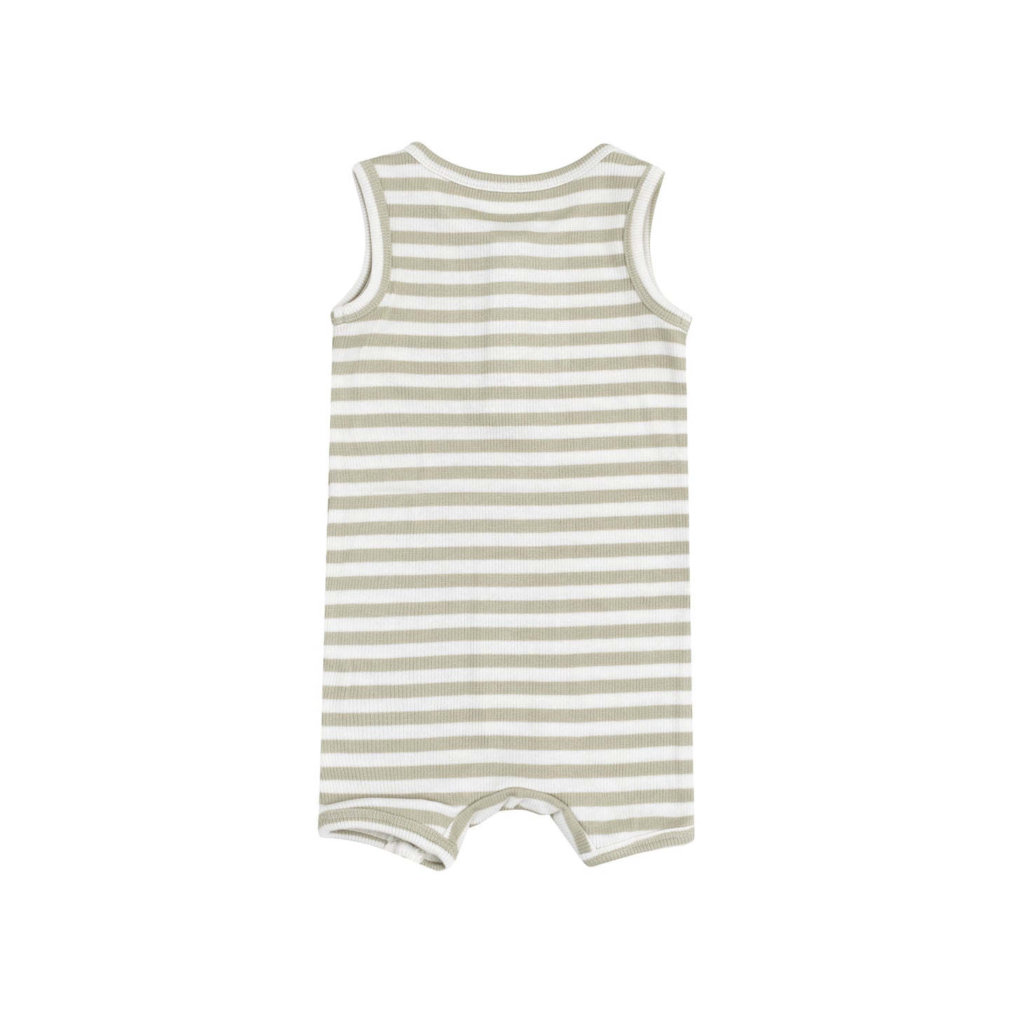 Sleeveless Shortie Romper - Stripe Sage
