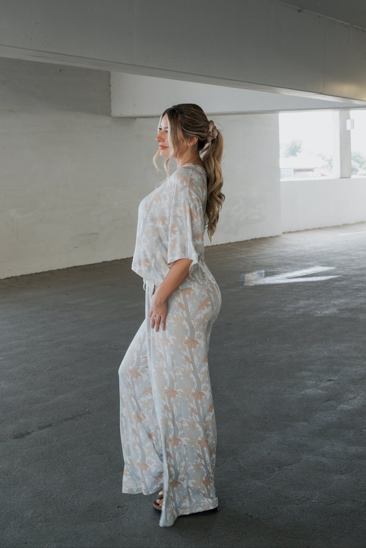 Women's Bamboo Crop Tee Lounge Set | Woodland