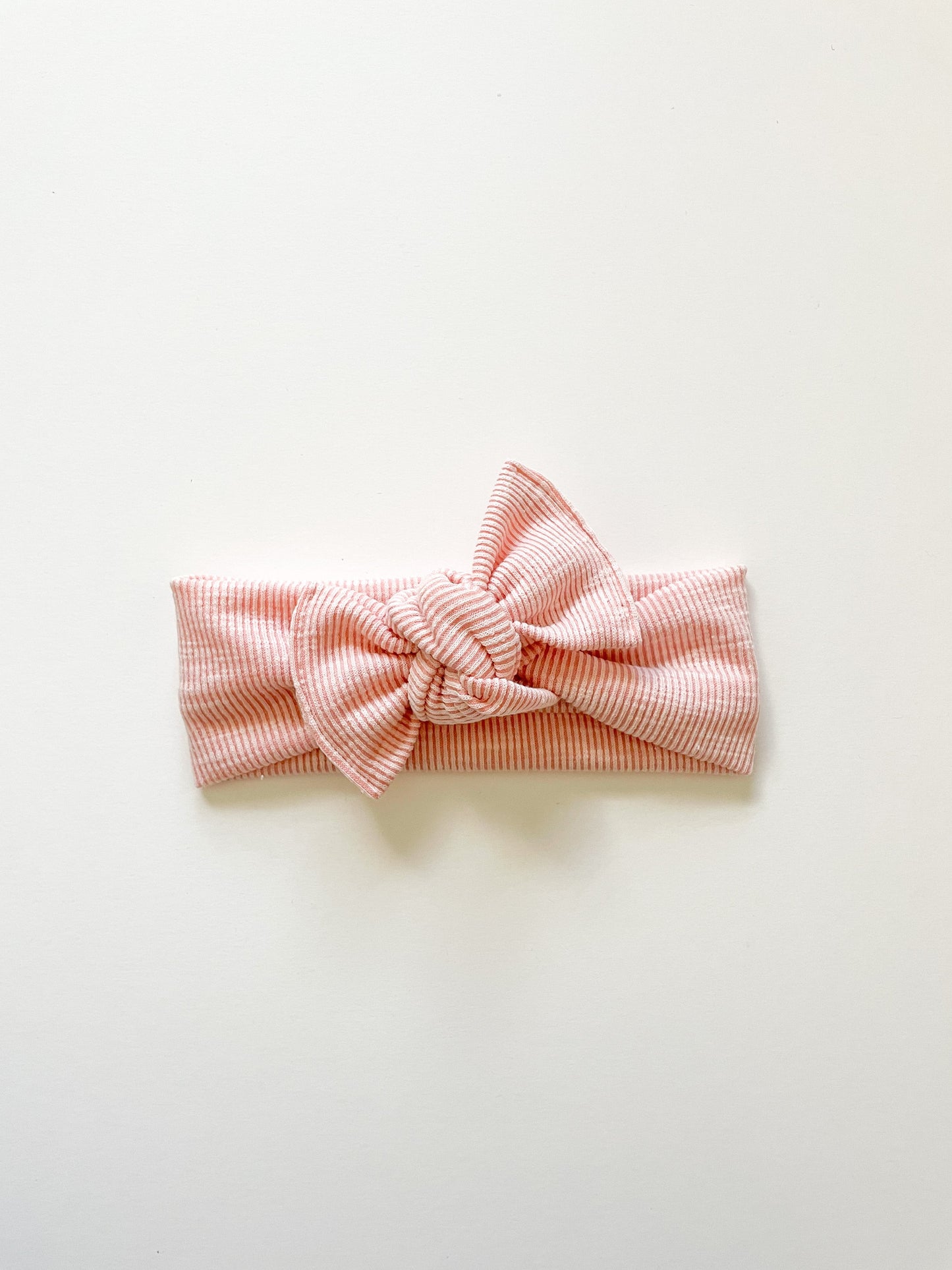 Dusty Rose Pink Ribbed Tie On Headwrap
