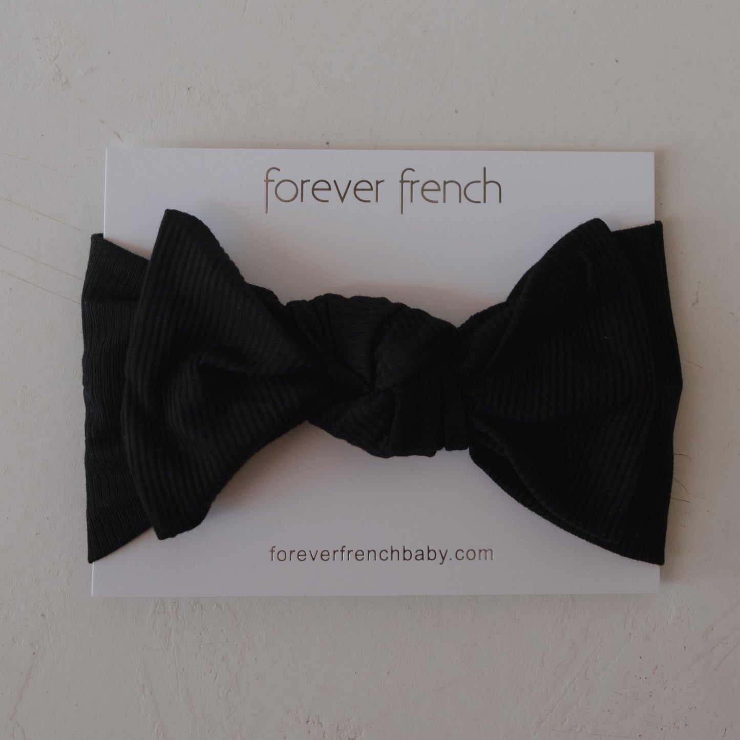 Bamboo Head Wrap | Ribbed Black