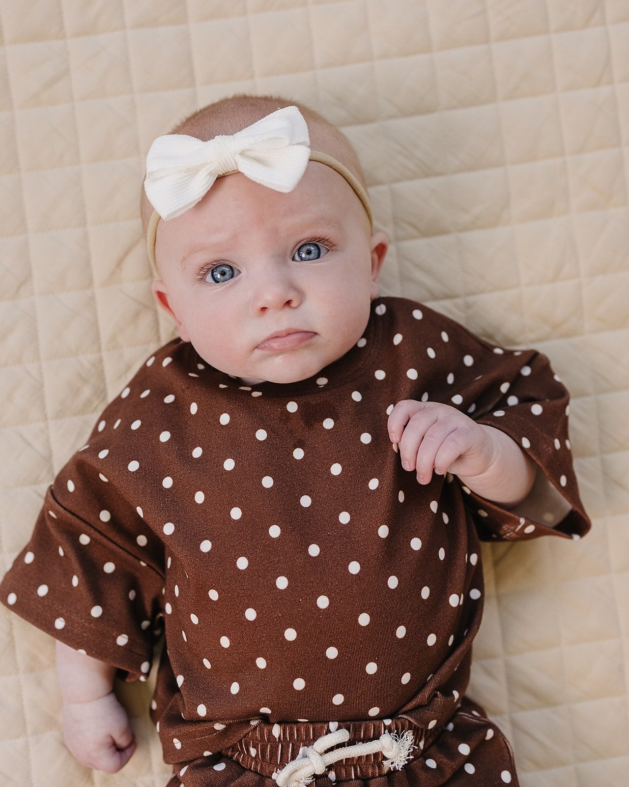 Shorts Set | Brown Polka Dots