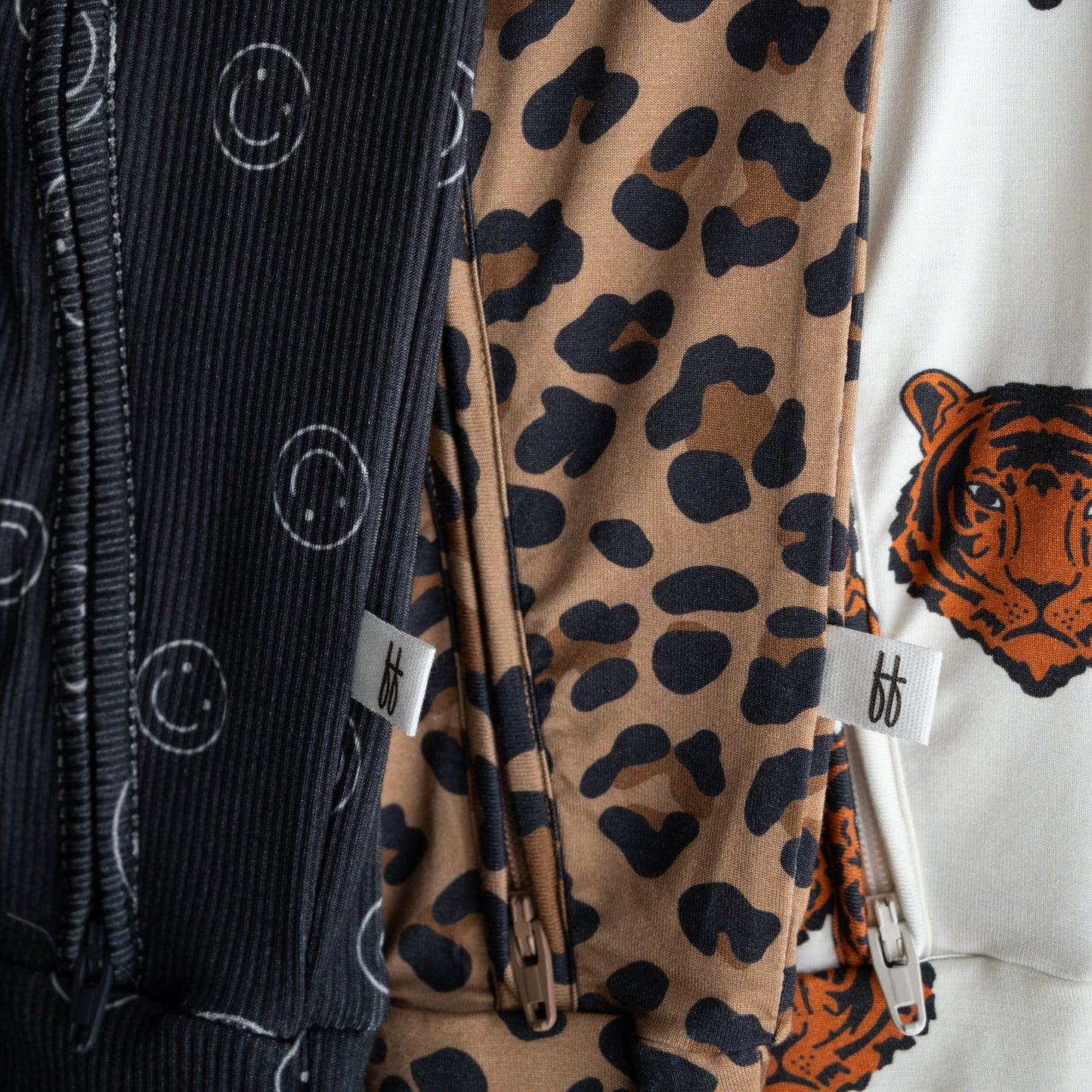 Bamboo Zip Pajamas | Smiley Ribbed