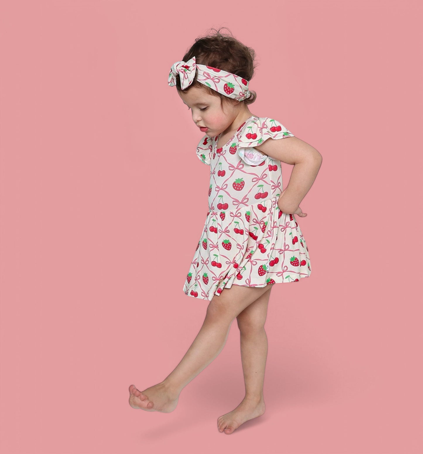 CHERRY BOW BERRY DREAM BODYSUIT DRESS