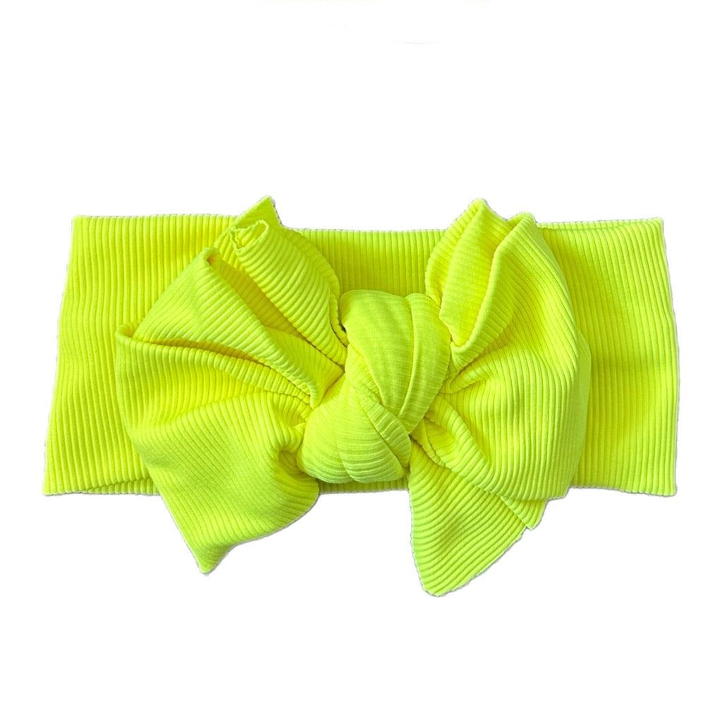 1980 *SWIM* ~ Neon Yellow Ribbed Swim