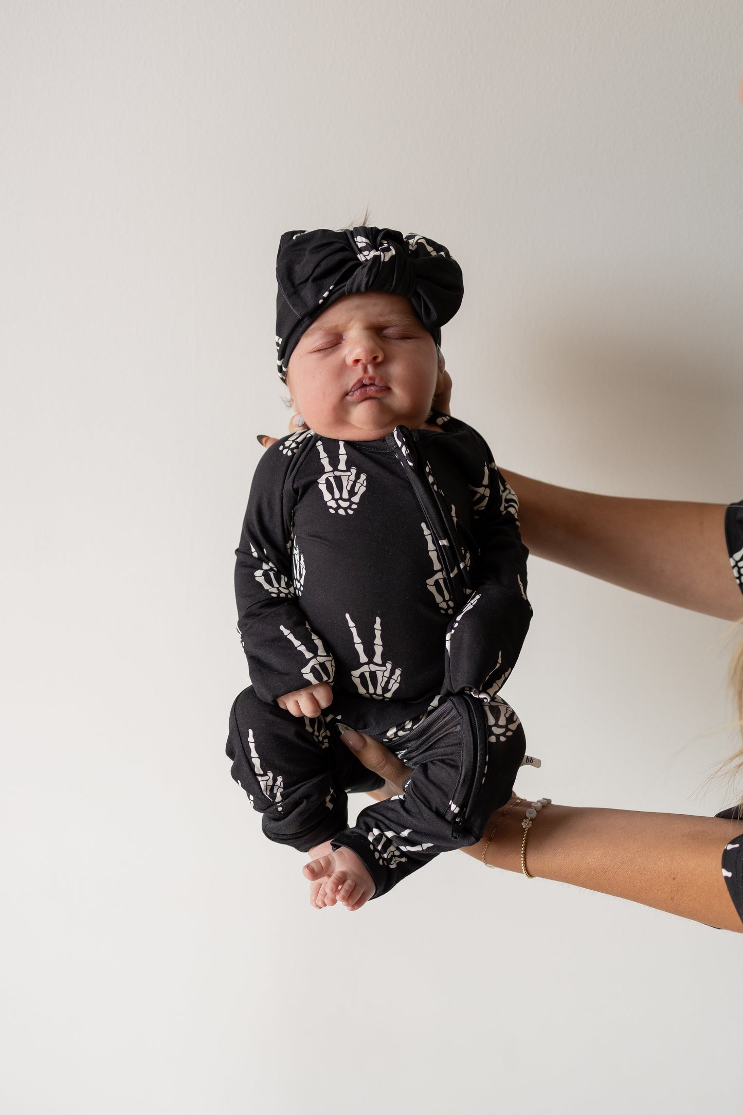 Bamboo Zip Pajamas | Midnight Skelly