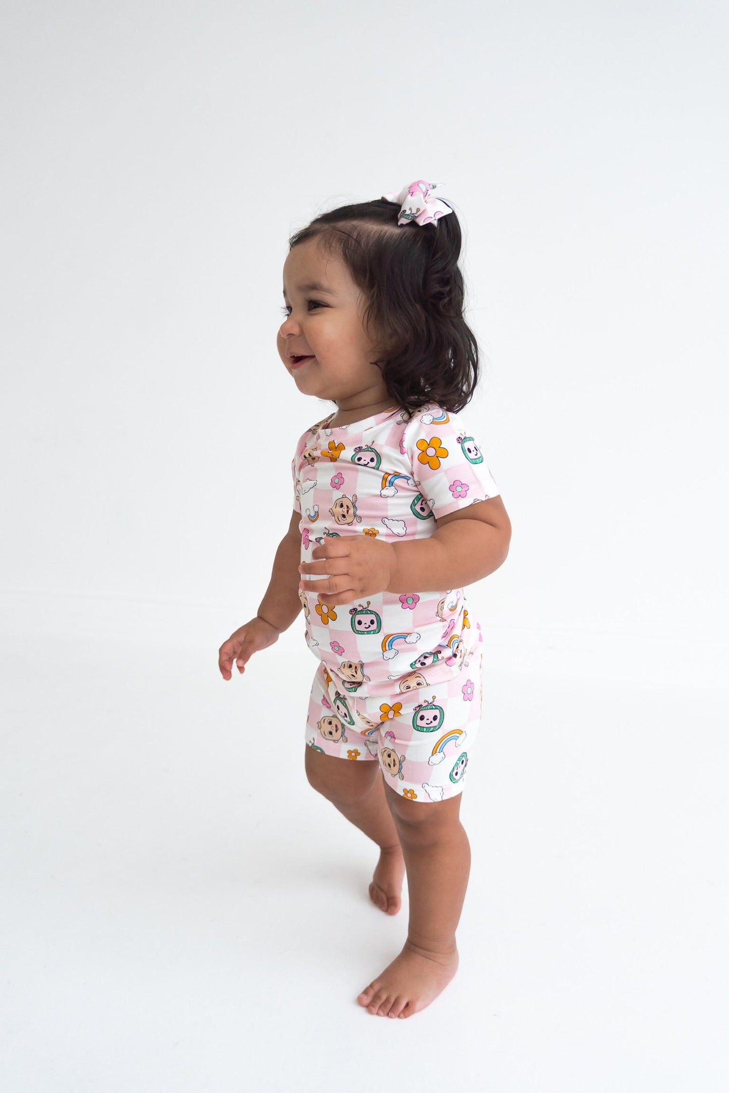 Dream Big Little Co x CoComelon JJ RAINBOW CHECKERS DREAM SHORT SET