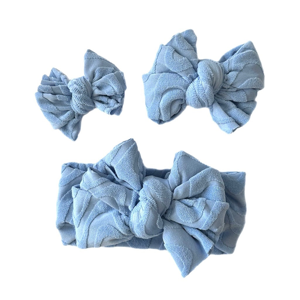 Silly Blue-y ~ Light Blue Embossed Wave