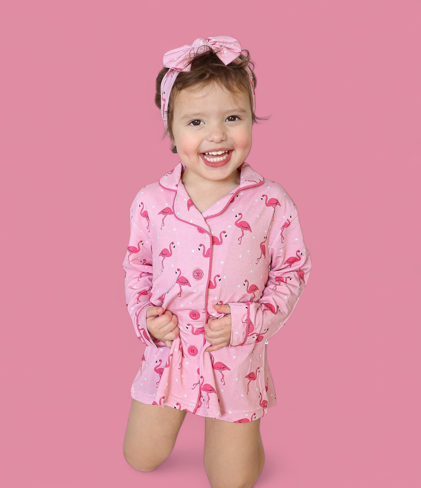 FLOCKING FLAMINGOS GIRL'S DREAM GOWN