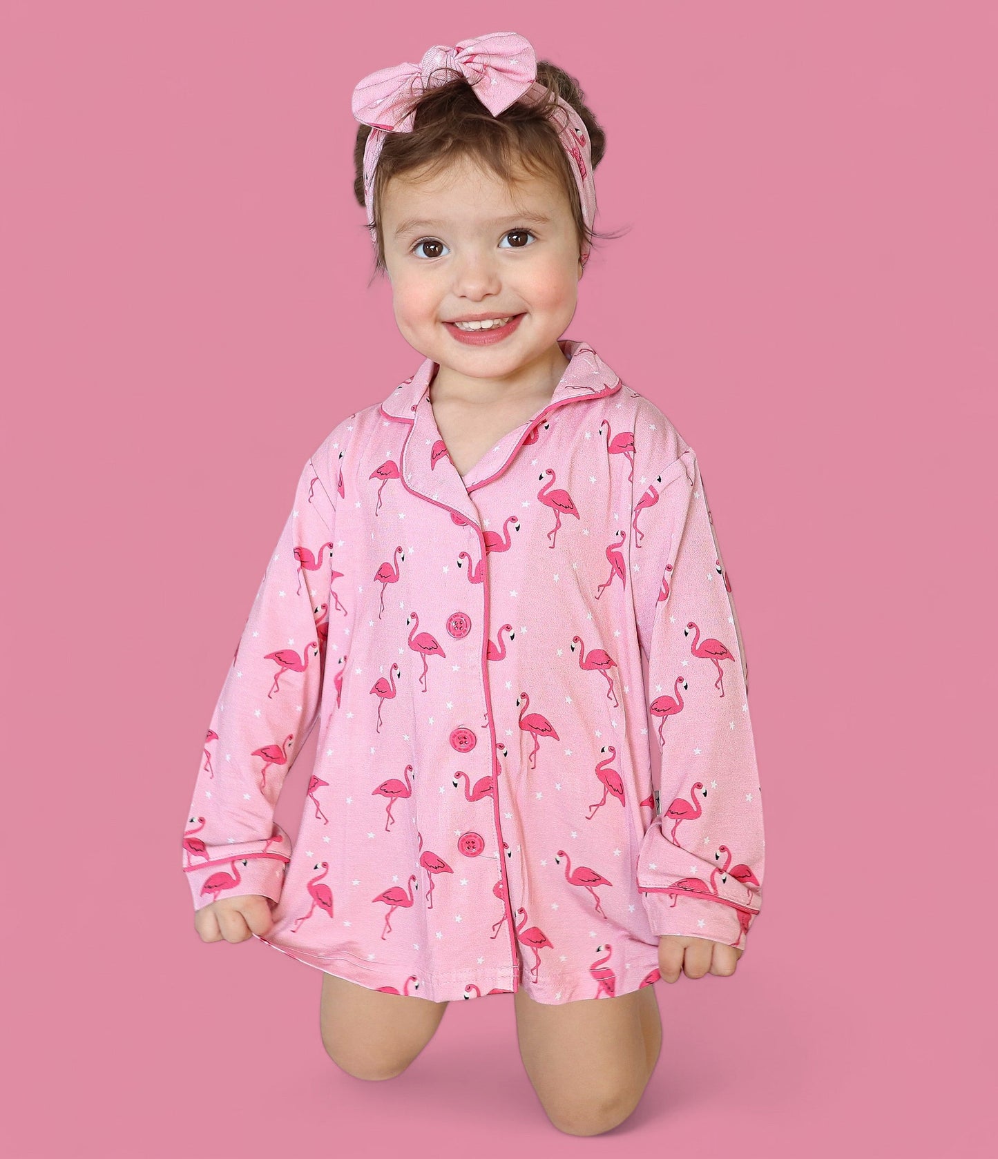FLOCKING FLAMINGOS GIRL'S DREAM GOWN