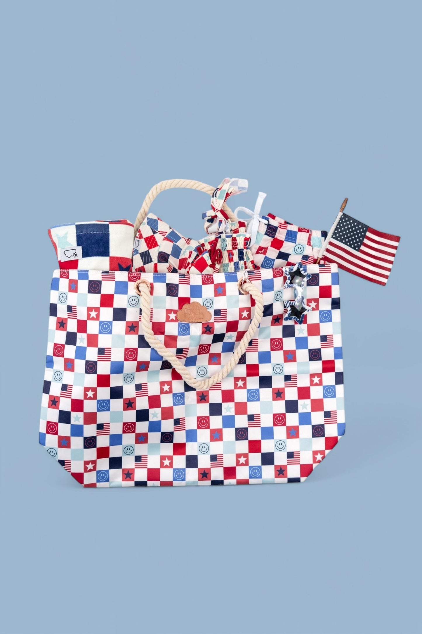 HOME OF THE FREE CHECKERS DREAM TOTE BAG