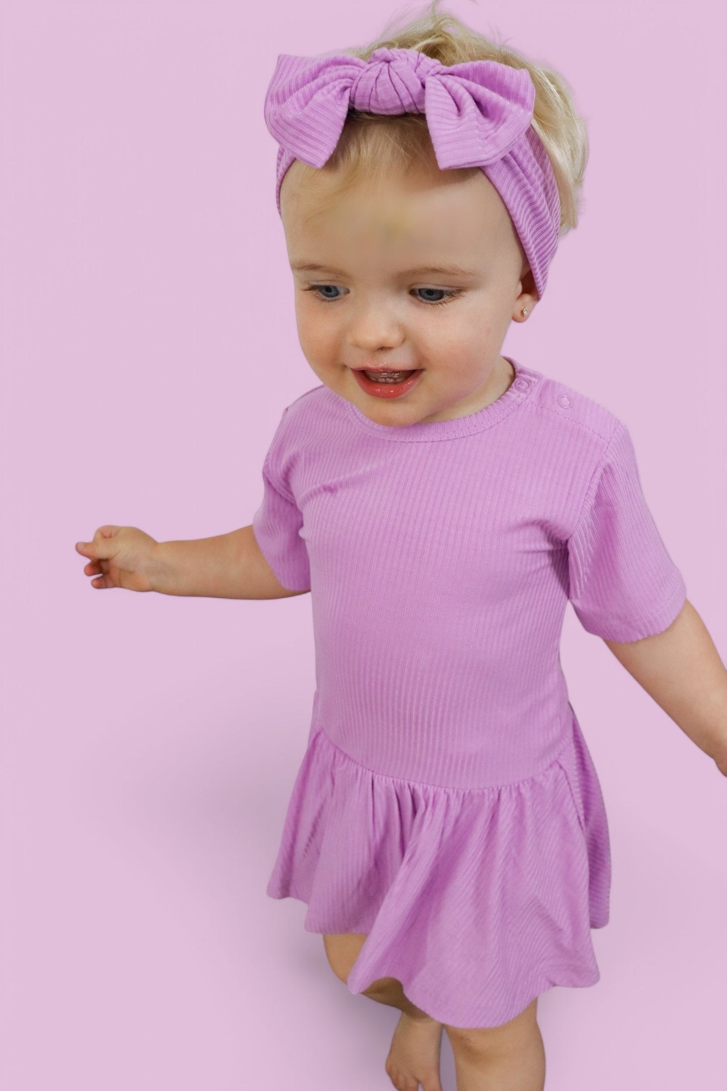 FOREVER LILAC RIB DREAM BODYSUIT DRESS