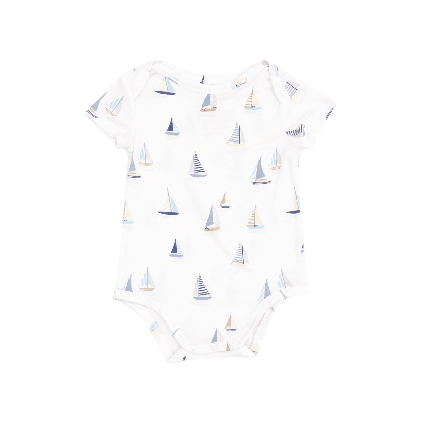 Short Sleeve Bodysuit - Sailboats Blue