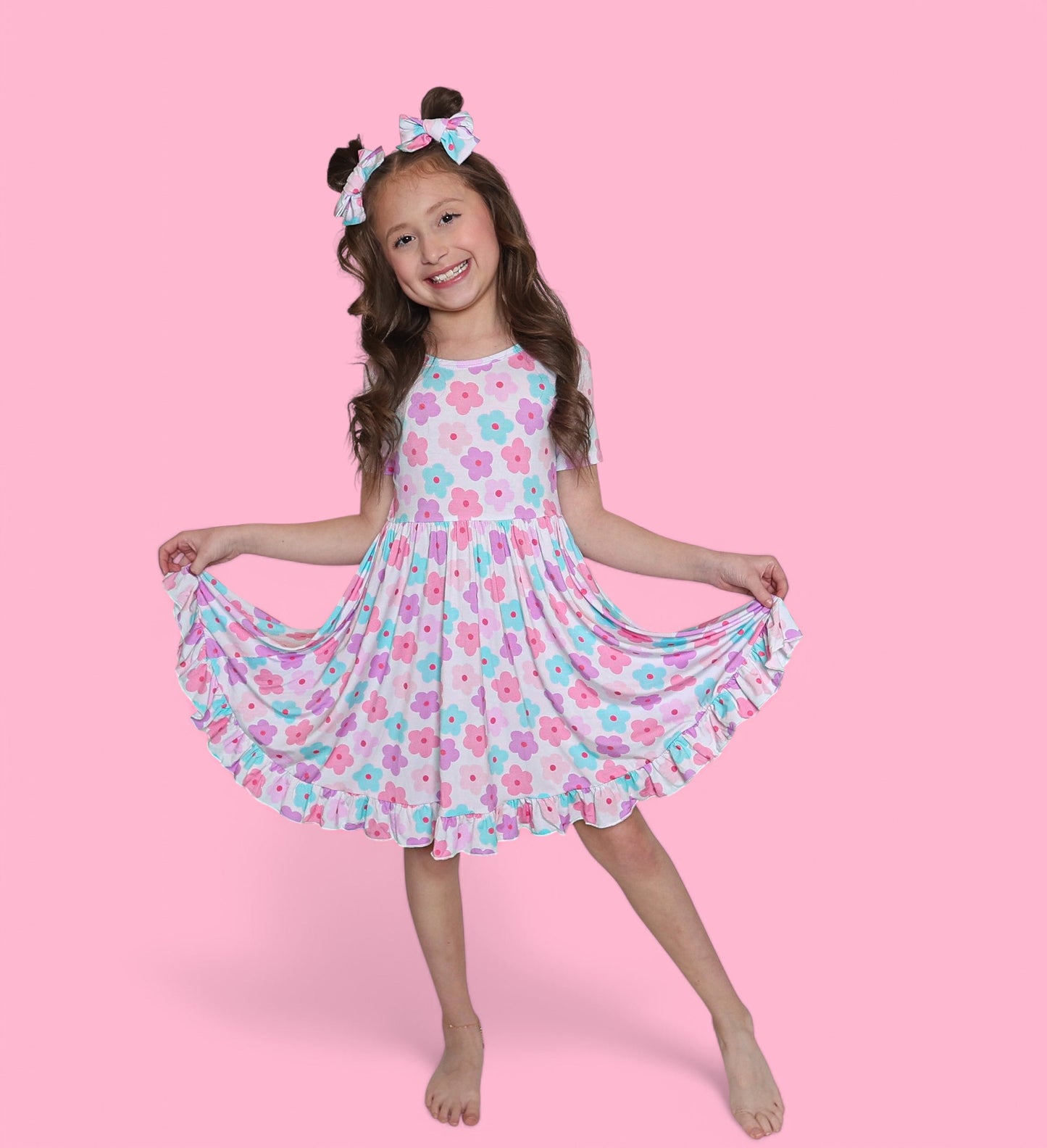 VIOLET FIELDS DREAM RUFFLE DRESS