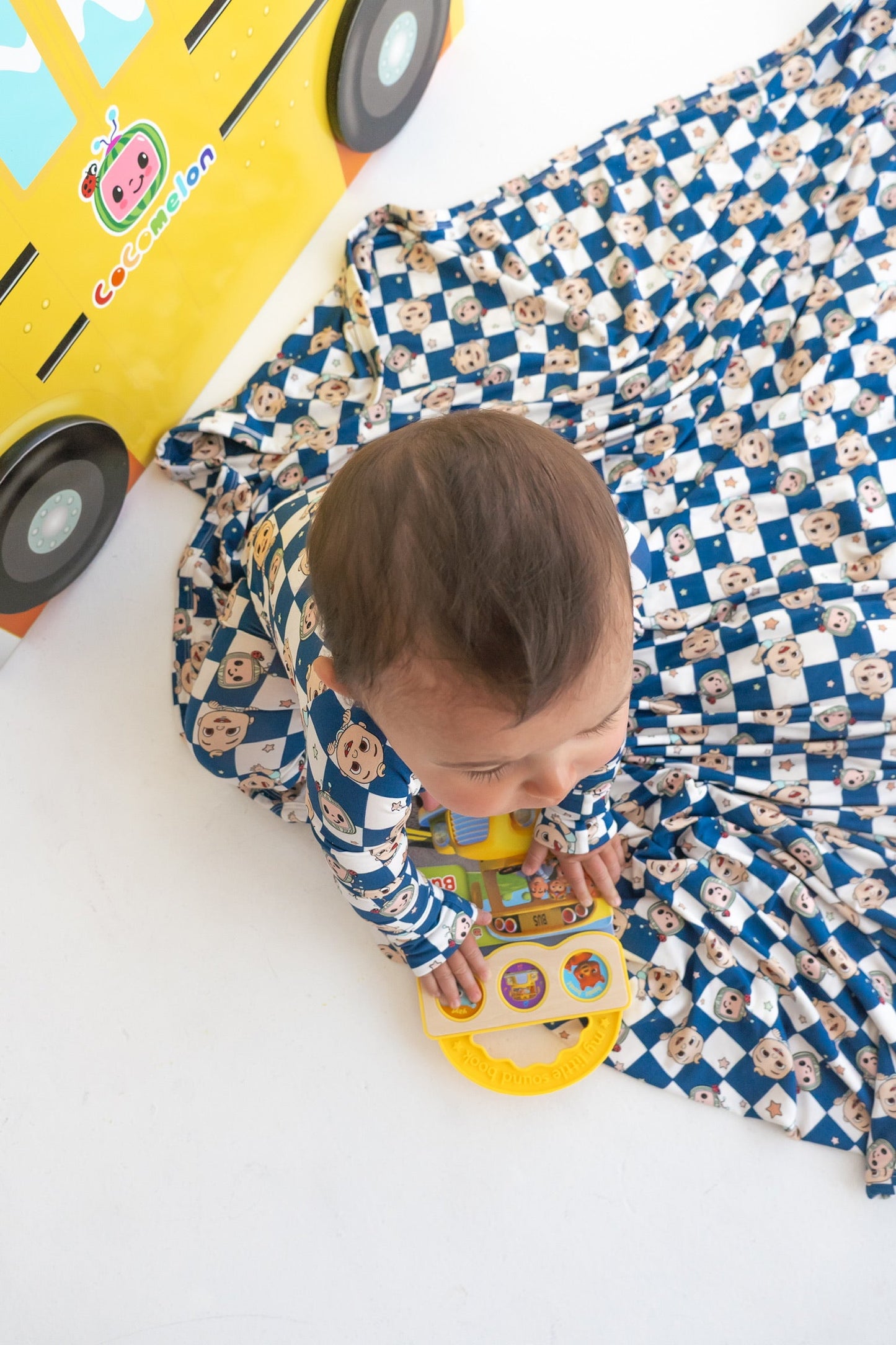 Dream Big Little Co x CoComelon JJ STARRY NIGHT CHECKERS DREAM ROMPER
