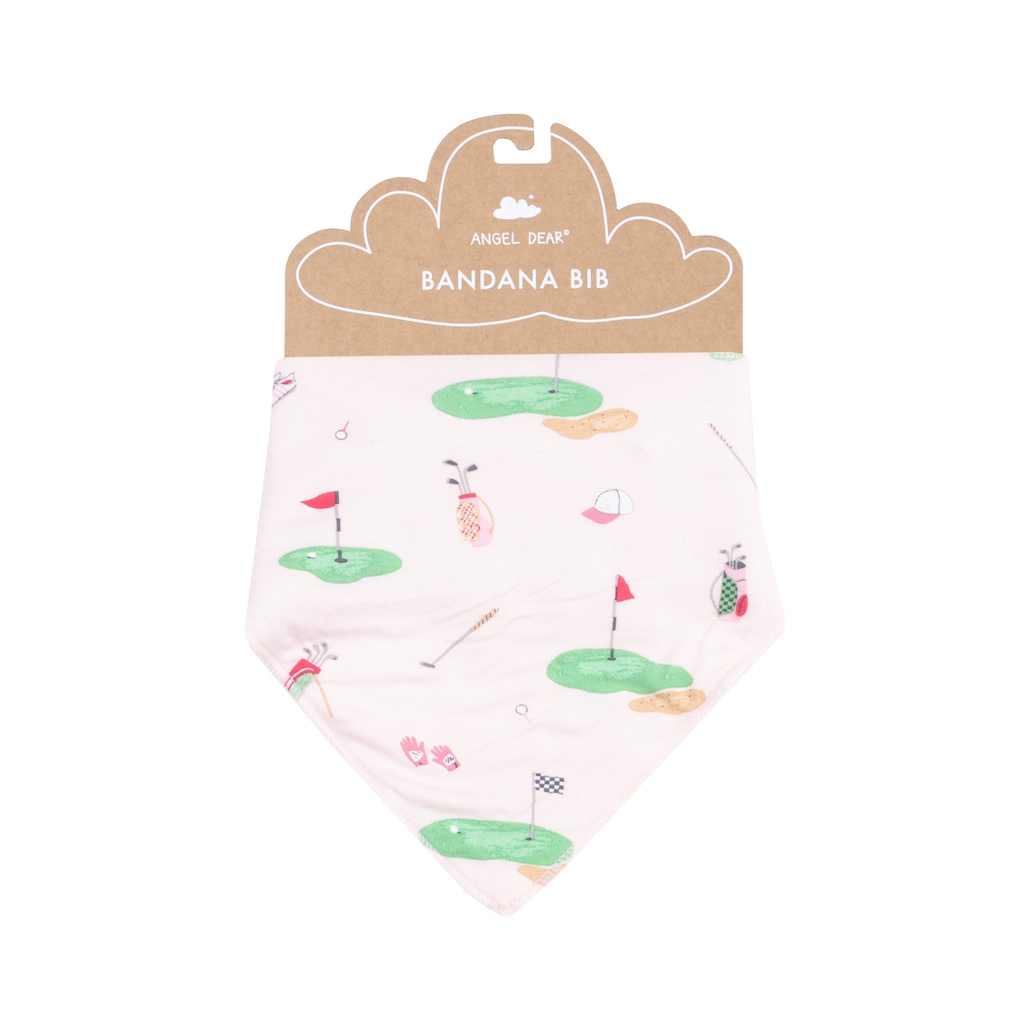 Bandana Bib - Golf Things Pink