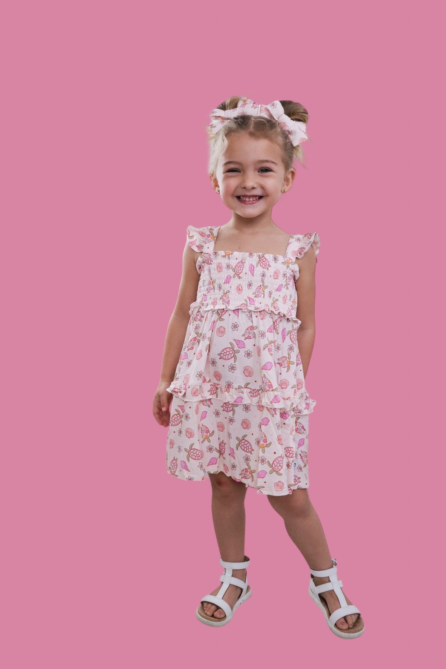 EXCLUSIVE LOVE YOUR SHELL DREAM SMOCKED BABYDOLL DRESS