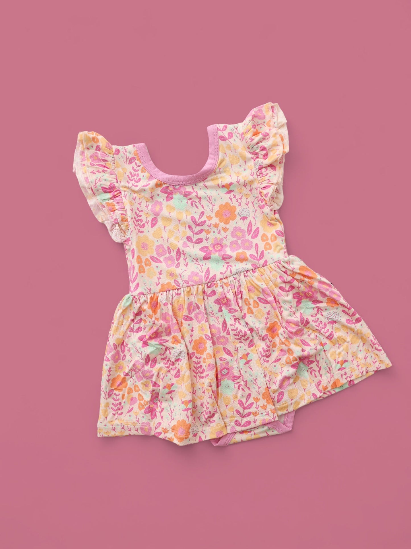 GARDEN TREASURES DREAM CAP SLEEVE BODYSUIT DRESS