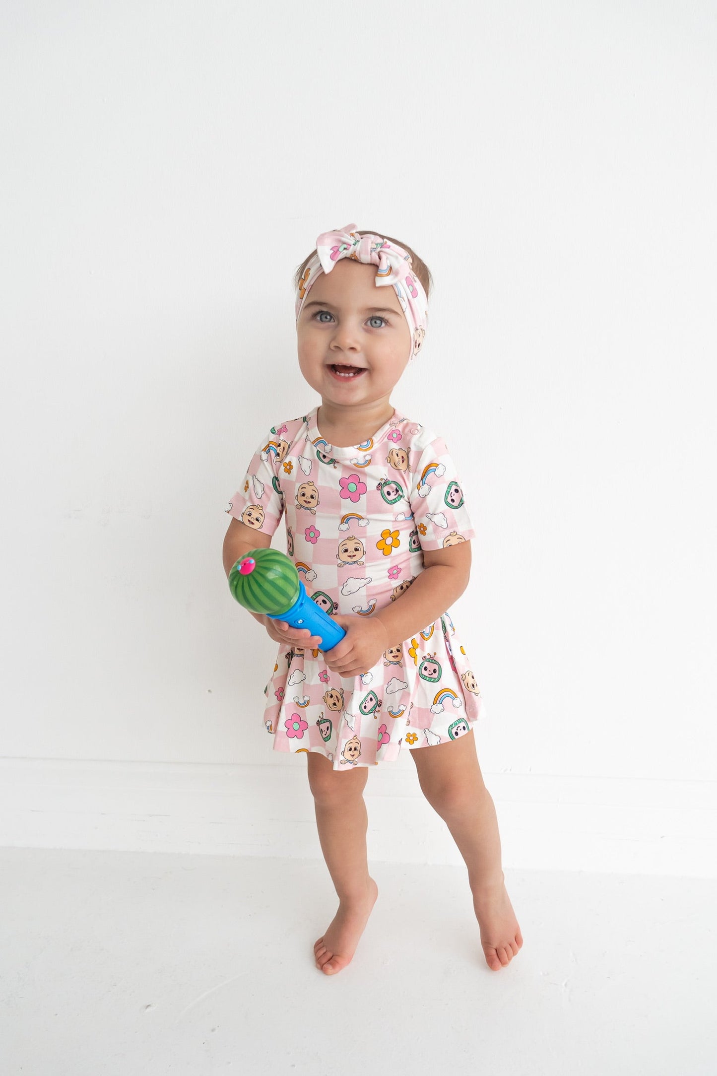 Dream Big Little Co x CoComelon JJ RAINBOW CHECKERS DREAM BOW