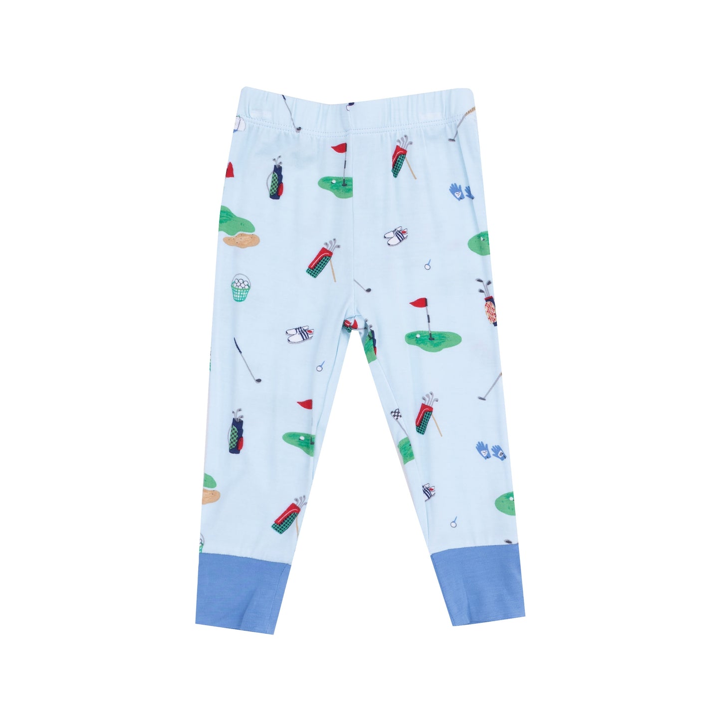 Short Sleeve Loungewear Set - Golf Things Blue