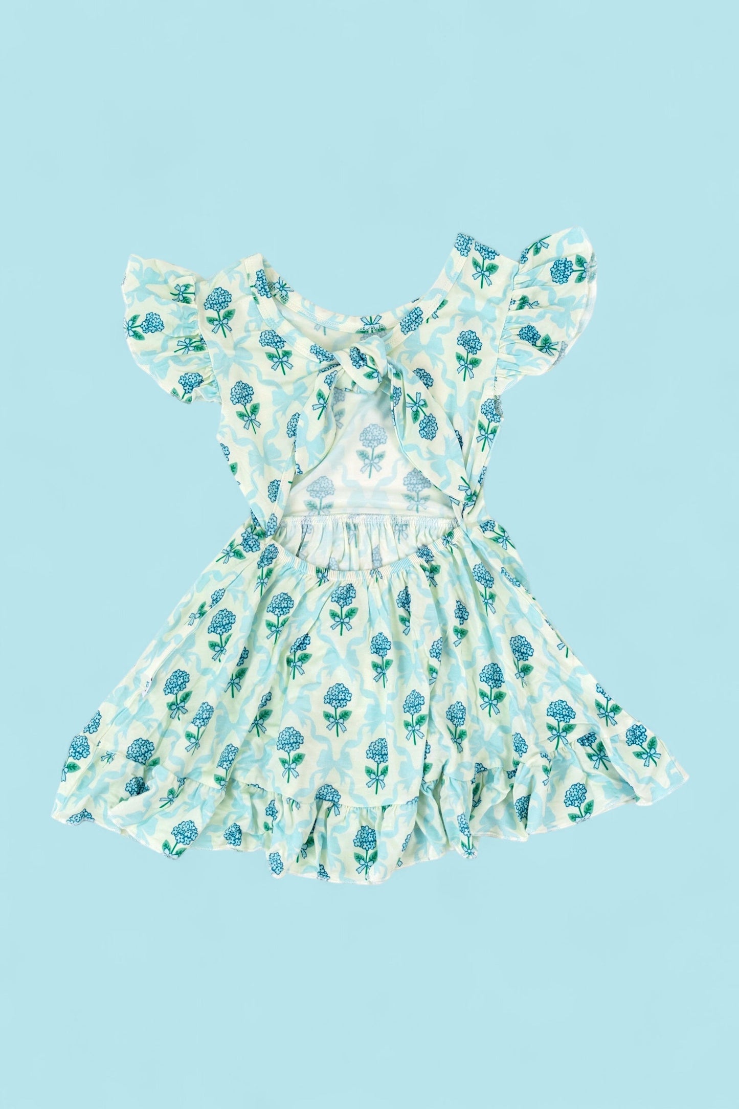 BLUE RIBBON BLOOMS DREAM TIE BACK RUFFLE DRESS