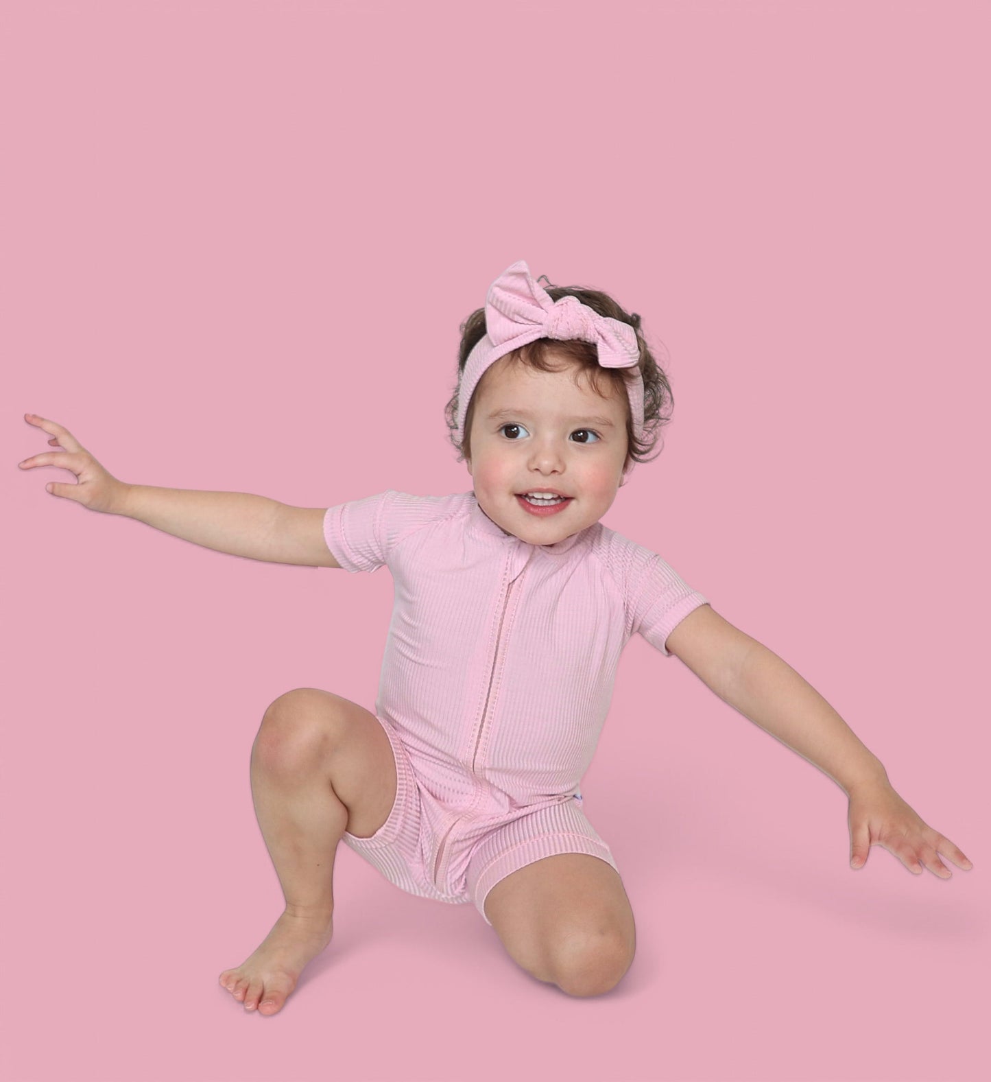 PINK ROSE RIB SHORTIE