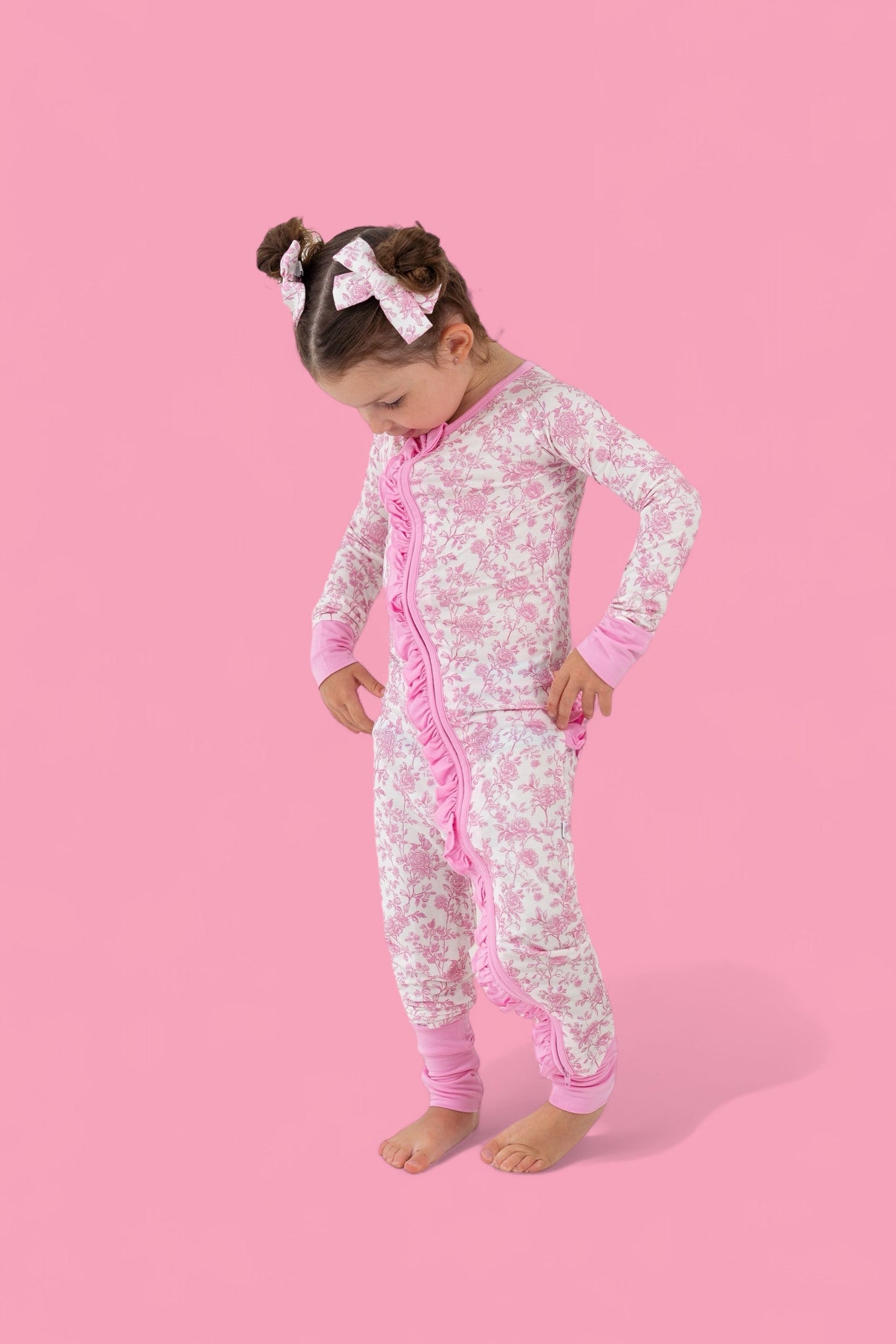 ROSEWOOD TOILE DREAM RUFFLE ROMPER