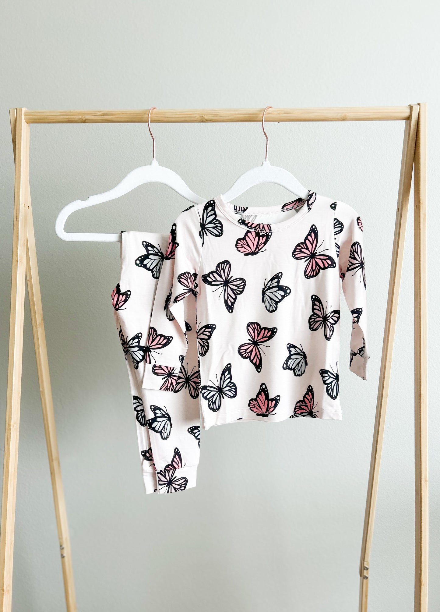 Butterfly Two Piece Bamboo Pajama Set
