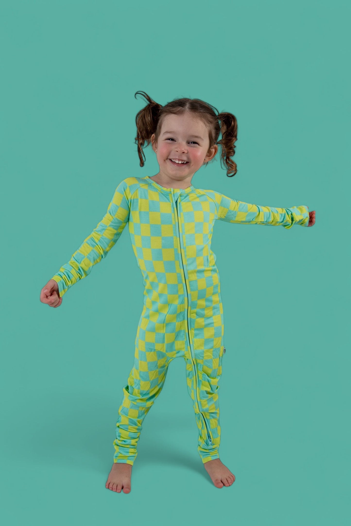 BE BOLD CHECKERS DREAM ROMPER