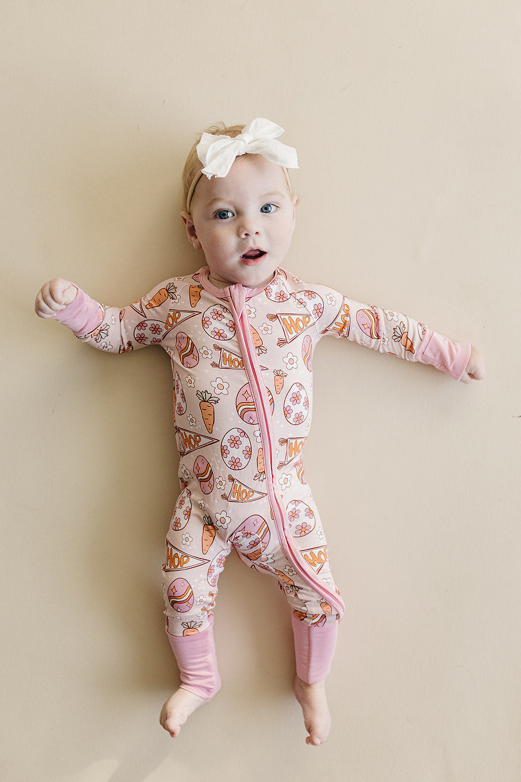 Bamboo Zip Romper | Easter Hop