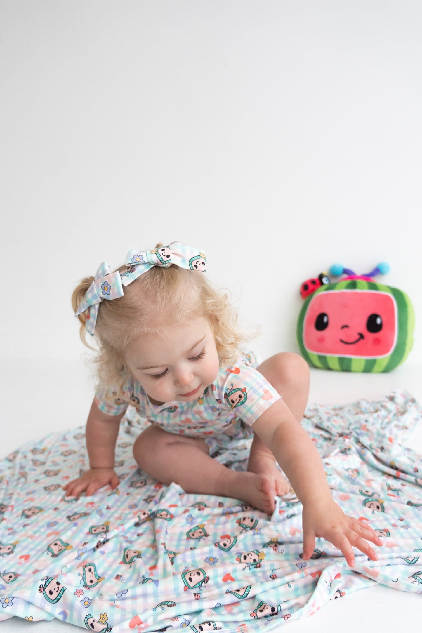 Dream Big Little Co x CoComelon SPRINGTIME MELON DREAM BOW HAIR CLIPS