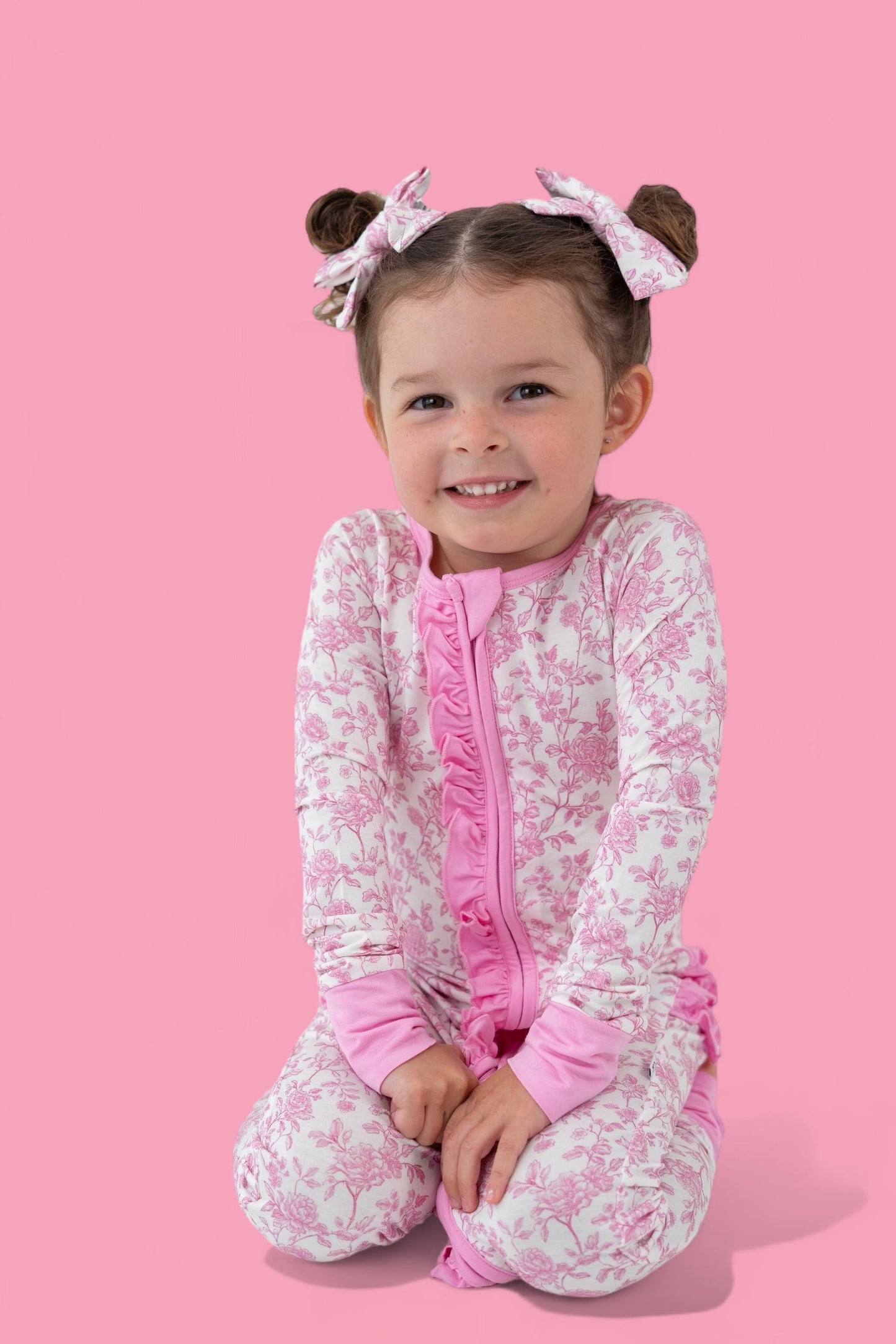 ROSEWOOD TOILE DREAM RUFFLE ROMPER