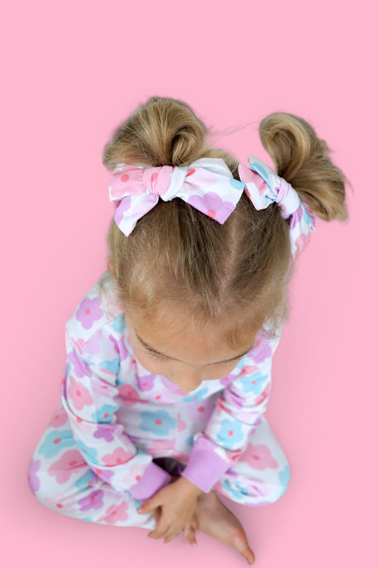 VIOLET FIELDS DREAM BOW HAIR CLIPS