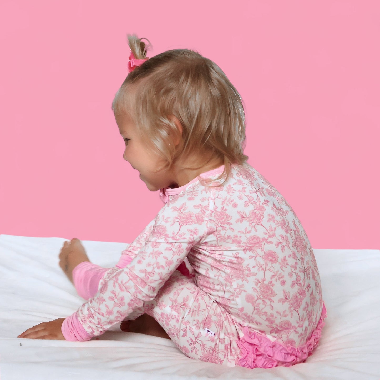ROSEWOOD TOILE DREAM RUFFLE ROMPER