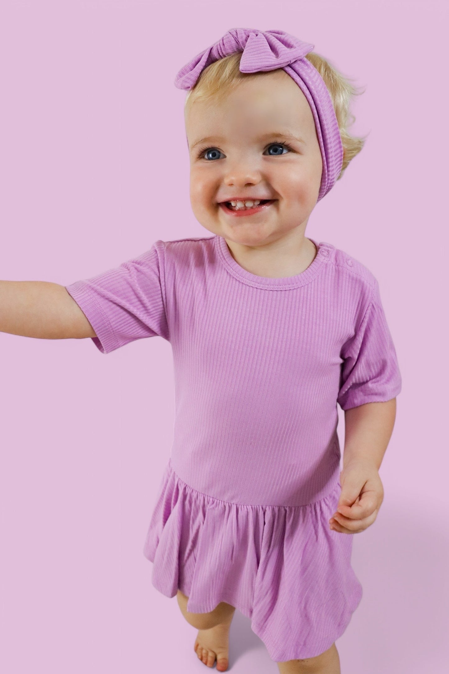 FOREVER LILAC RIB DREAM BODYSUIT DRESS