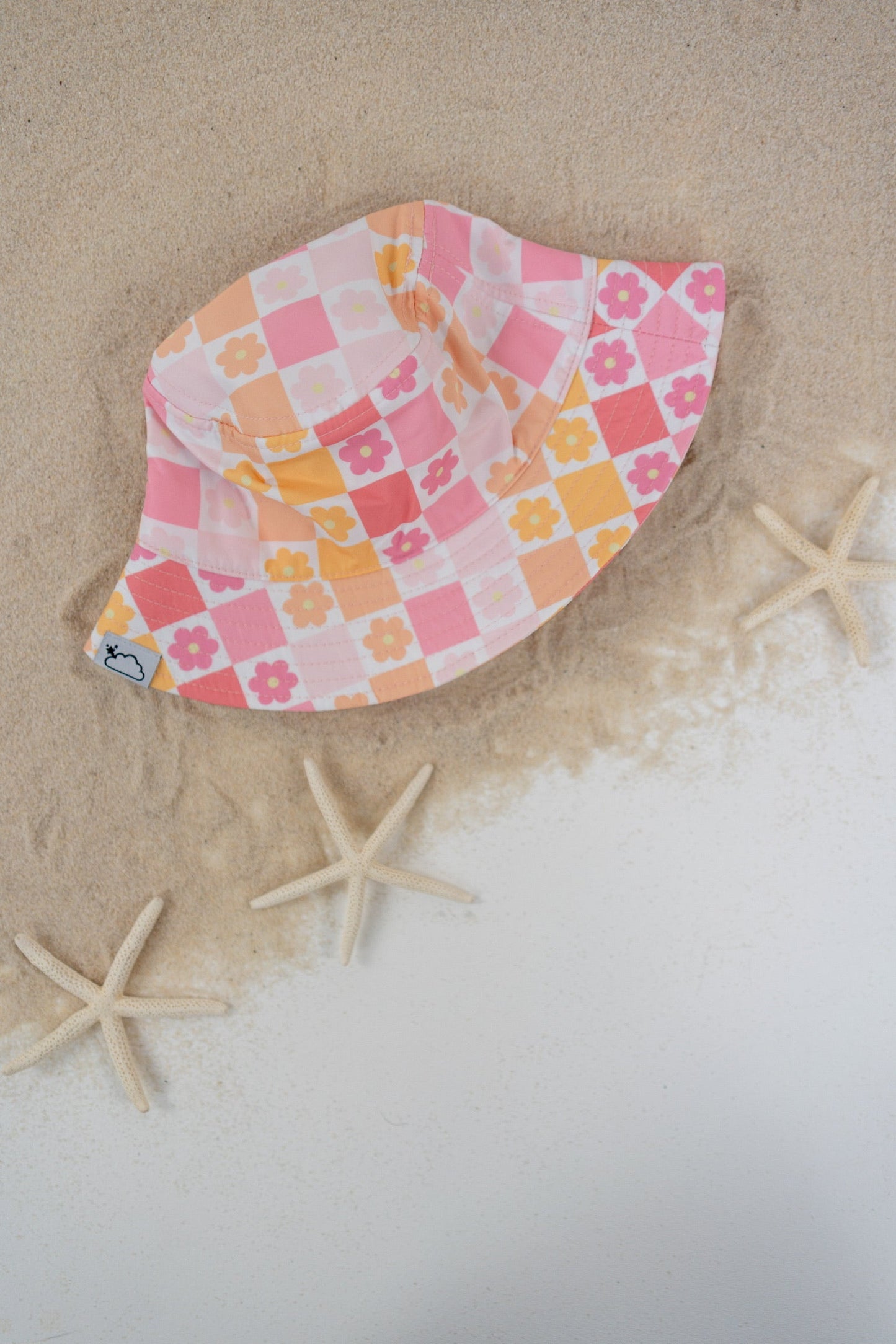 SUMMER SUNSET CHECKERS DREAM BUCKET HAT