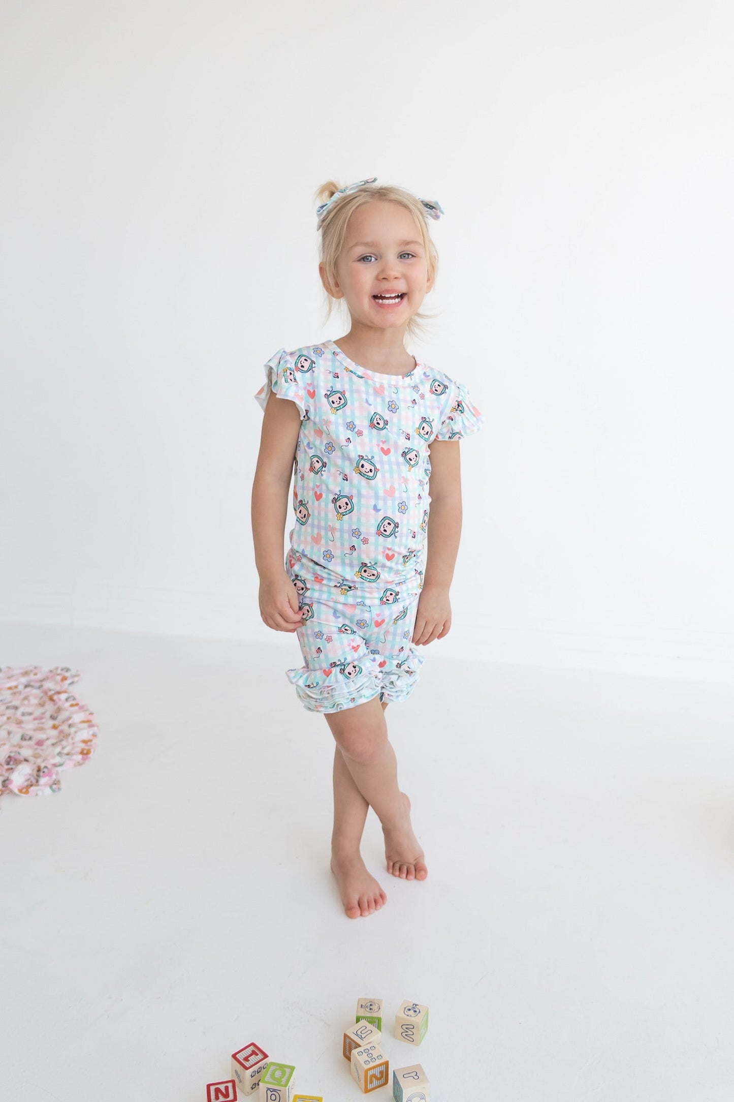 Dream Big Little Co x CoComelon SPRINGTIME MELON DREAM RUFFLE SHORTS