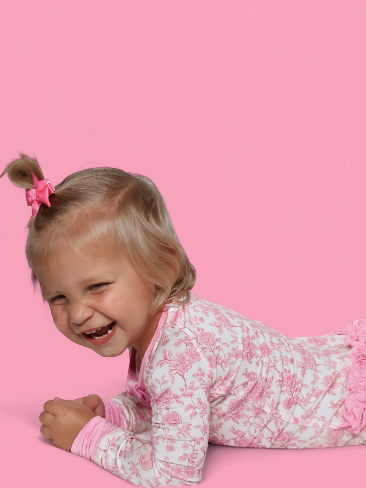 ROSEWOOD TOILE DREAM RUFFLE ROMPER