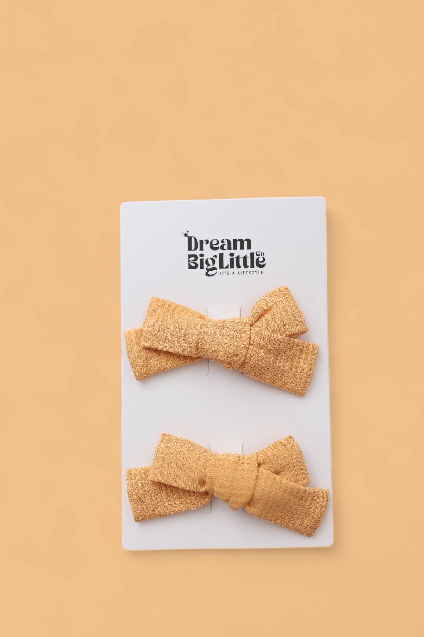 HONEY RIB DREAM BOW HAIR CLIPS