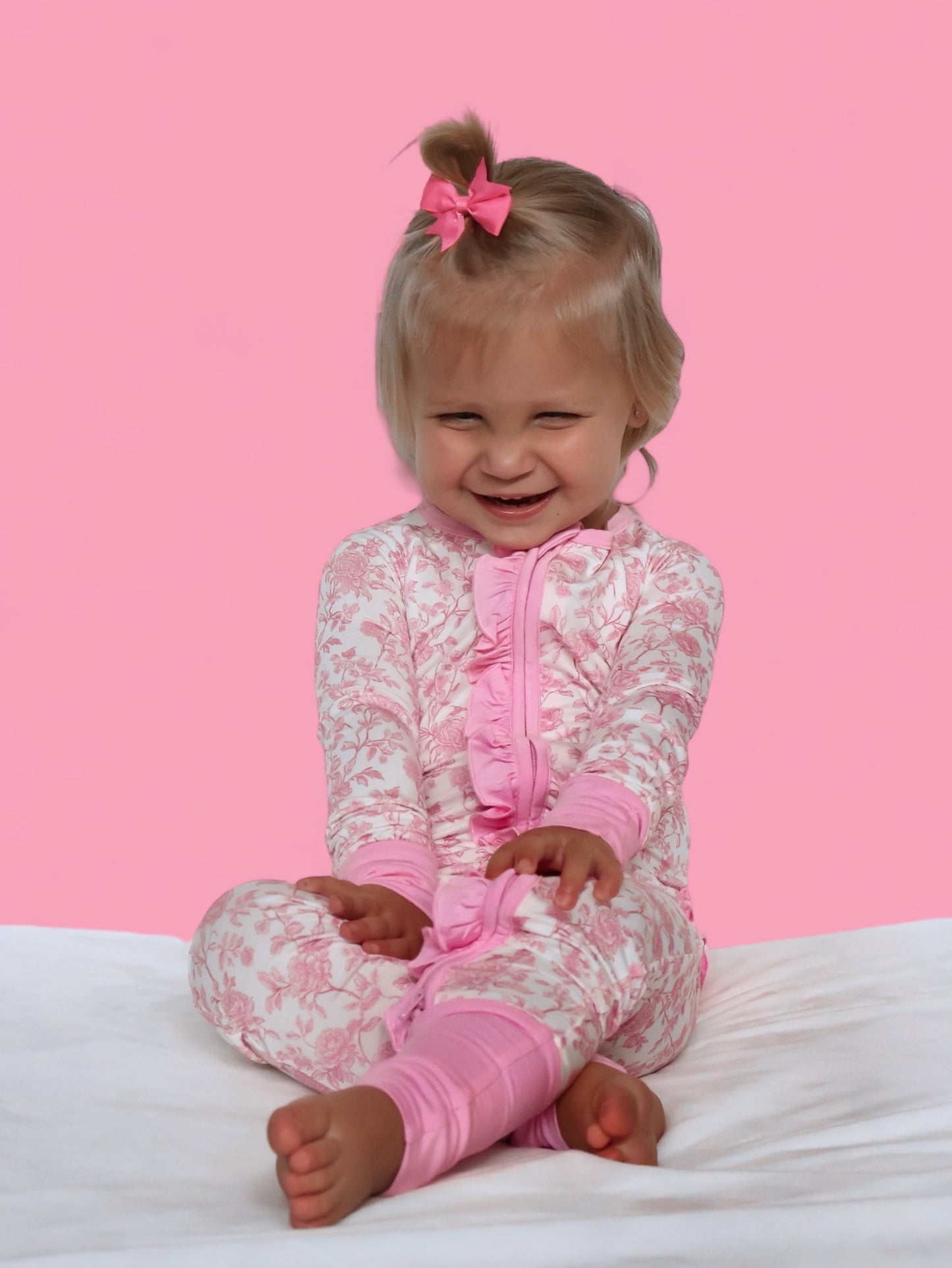 ROSEWOOD TOILE DREAM RUFFLE ROMPER