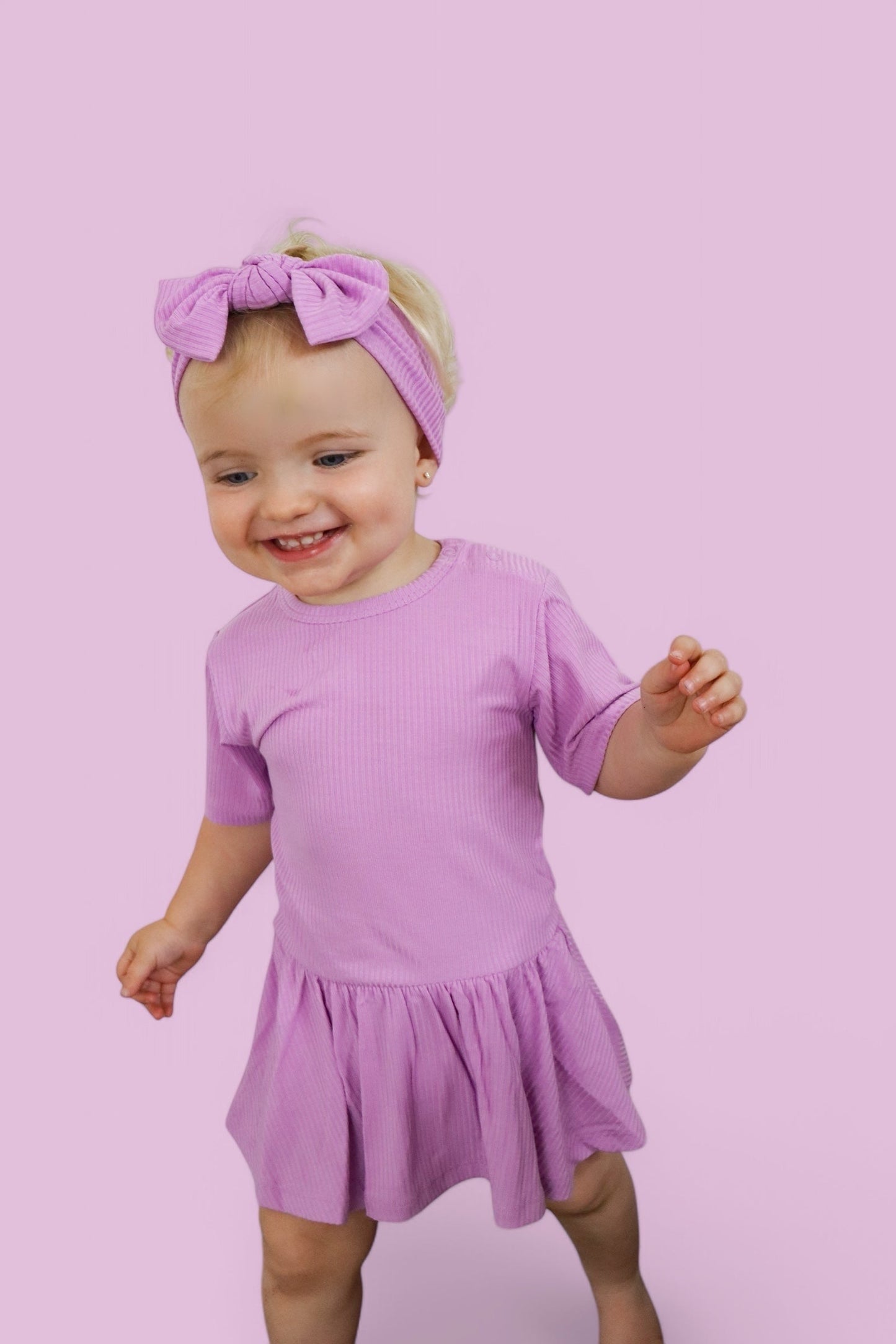 FOREVER LILAC RIB DREAM BODYSUIT DRESS