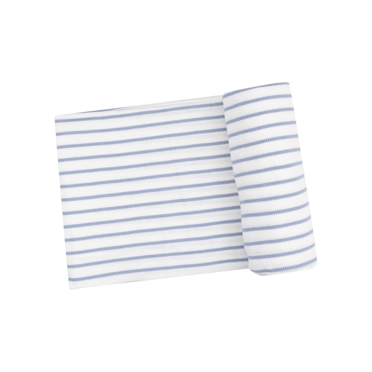 Swaddle Blanket - French Stripe Dusty Blue