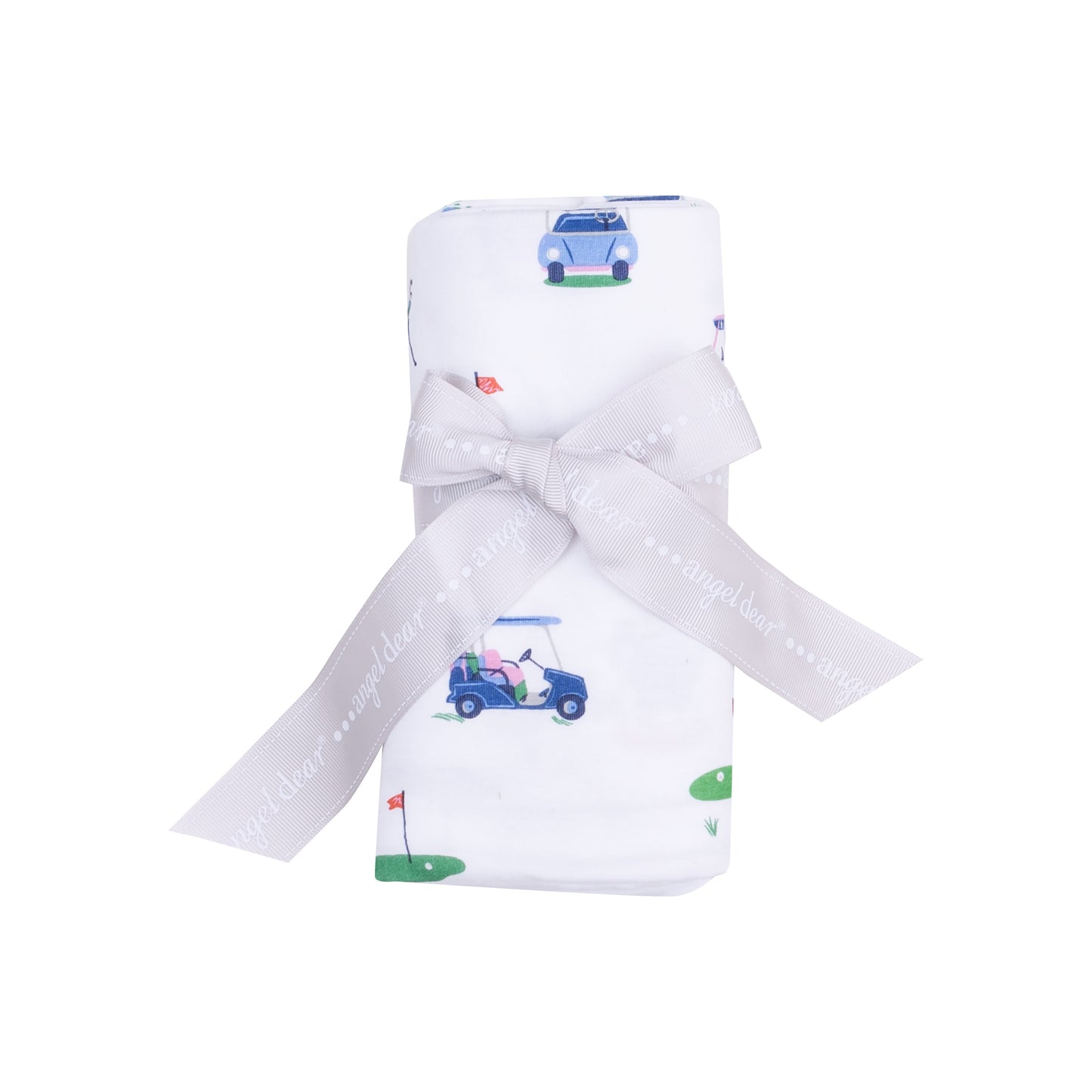 Swaddle Blanket - Vintage Golf Carts Pink