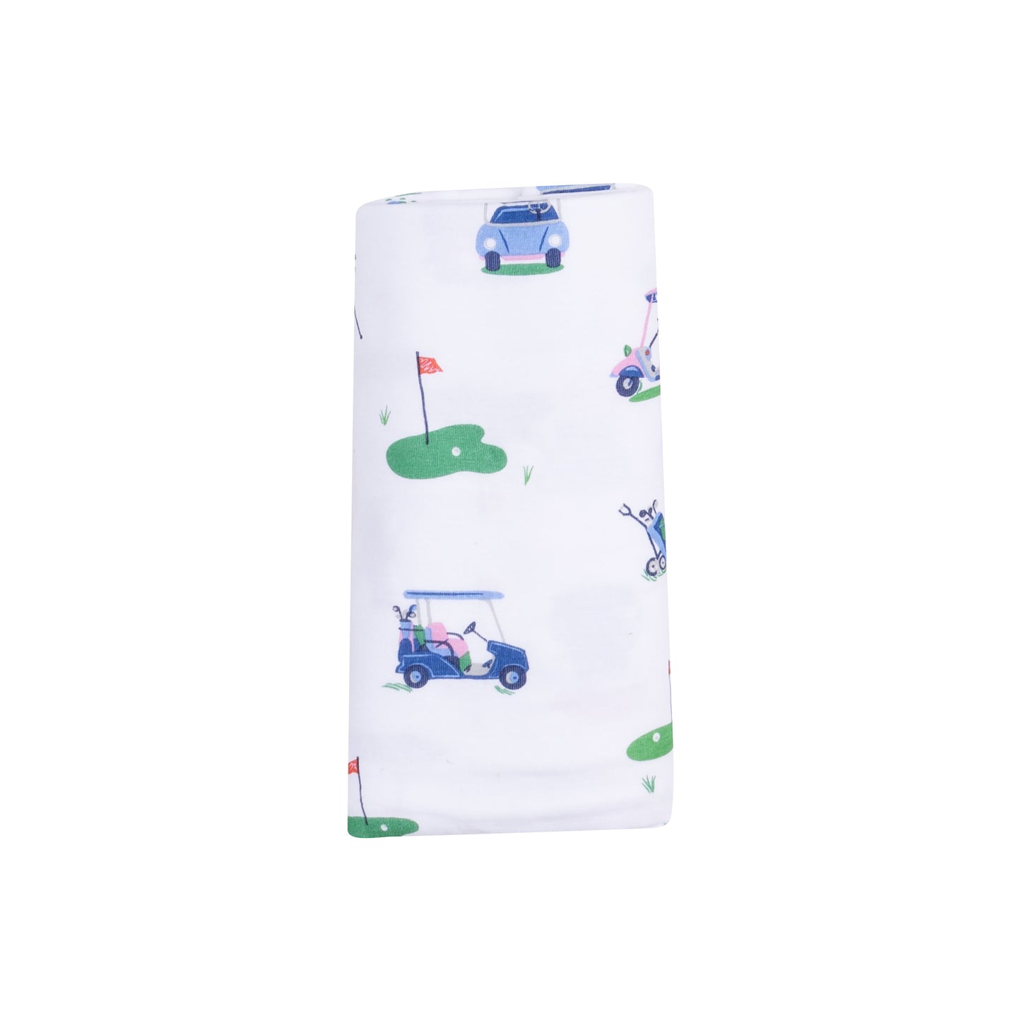 Swaddle Blanket - Vintage Golf Carts Pink